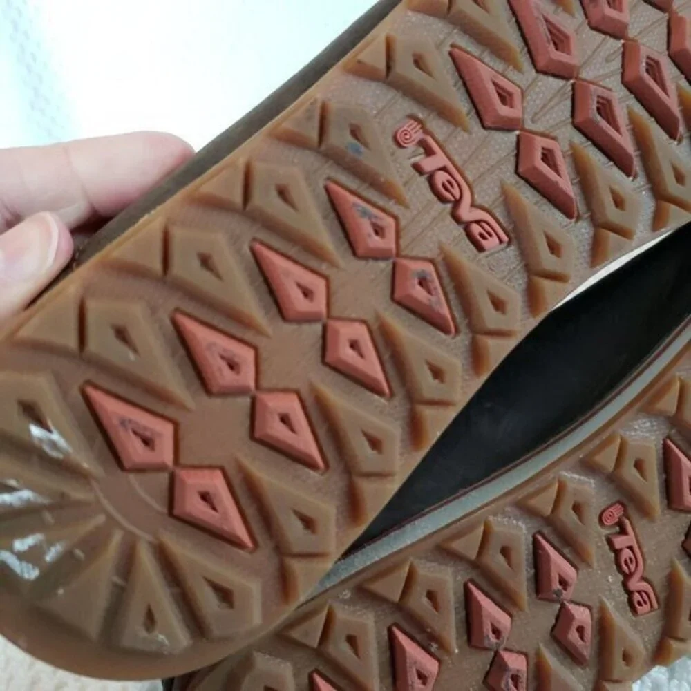 Teva Haley Brown Leather Loafers Womens Shoes Size‎ 8 Pre-Owned
